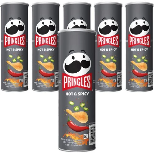 [ㅋㅍ]프링글스 핫&스파이시, 110g, 6개, 110g × 6개( 9,520원, 19% 할인)