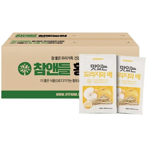 [ㅋㅍ]참앤들황토농원 맛있는 도라지와 배, 100ml, 100개( 19,780원, 33% 할인)