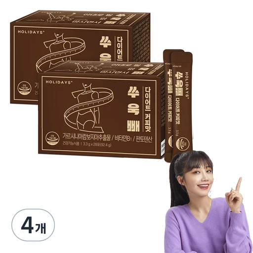 [ㅋㅍ]홀리데이즈 쑤욱빼 다이어트 커피맛 28포, 92.4g, 4개( 17,940원, 38% 할인)