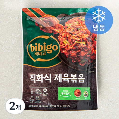 [ㅋㅍ]비비고 불맛가득 제육볶음 (냉동), 400g, 2개( 11,980원, 44% 할인)