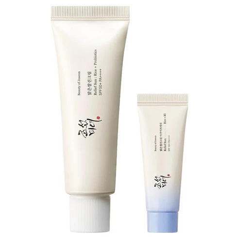[ㅋㅍ]조선미녀 맑은쌀 선크림 SPF50 PA++++ 50ml + 아쿠아 프레쉬 10ml 디럭스 세트, 1세트, 1세트( 14,520원, 14% 할인)