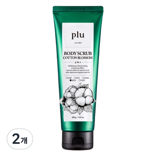 [ㅋㅍ]플루 바디 스크럽 코튼블러썸, 200g, 2개( 12,500원, 18% 할인)