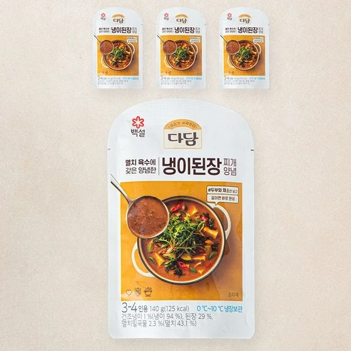 [ㅋㅍ]다담 냉이 된장찌개 양념, 140g, 4개입( 5,160원, 21% 할인)