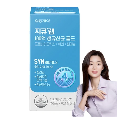 [ㅋㅍ]지큐랩 100억 생유산균 골드 450mg, 60정, 1개( 17,780원, 19% 할인)