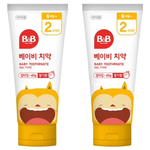 [ㅋㅍ]비앤비 베이비지 치약, 40g, 2개( 5,600원, 32% 할인)