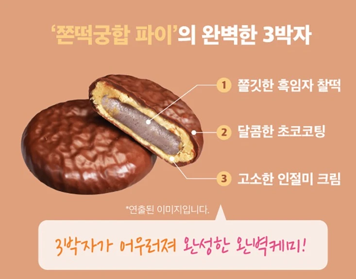[ㅋㅍ]배스킨라빈스 쫀떡궁합 파이, 264g, 4개 ( 9,540원 )