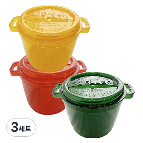 [ㅋㅍ]실리 젤리 푸드팟 900ml x 3종 세트, 900ml 3종, 3세트( 44,110원, 29% 할인)