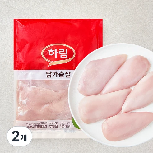 [ㅋㅍ]하림 닭가슴살 (냉장), 1kg, 2개( 18,800원, 32% 할인)