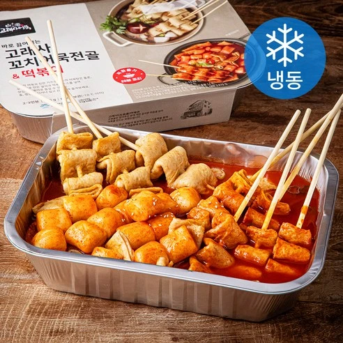 [ㅋㅍ]고래사어묵 바로 끓여먹는 꼬치어묵전골 & 떡볶이 2~3인분 (냉동), 755g, 1개, 755g × 1개( 12,720원, 15% 할인)