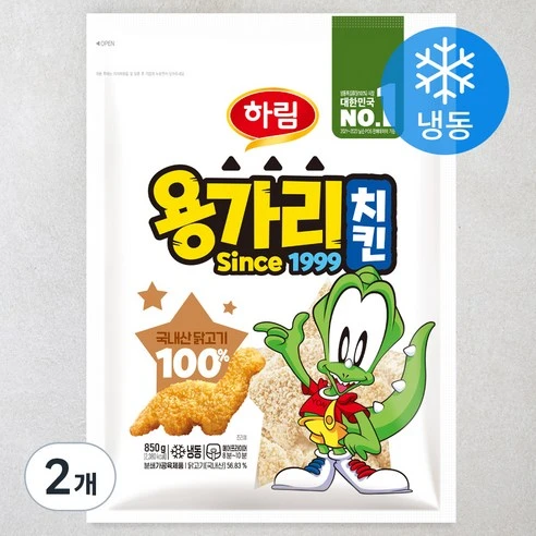 [ㅋㅍ]하림 용가리치킨 (냉동), 850g, 2개, 850g × 2개( 15,780원, 23% 할인)