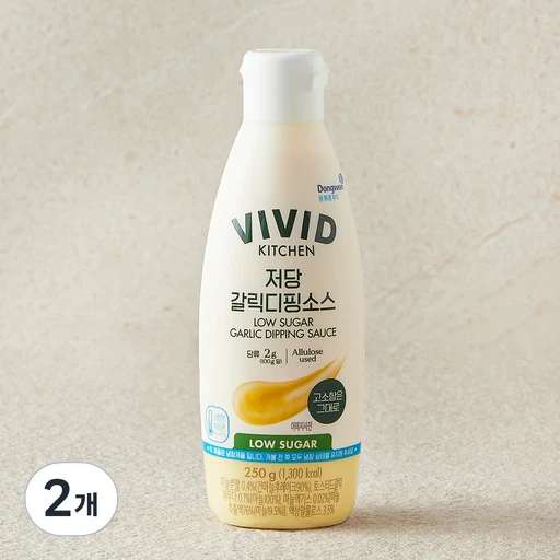 [ㅋㅍ]비비드키친 저당 갈릭디핑소스, 250g, 2개( 4,850원, 31% 할인)