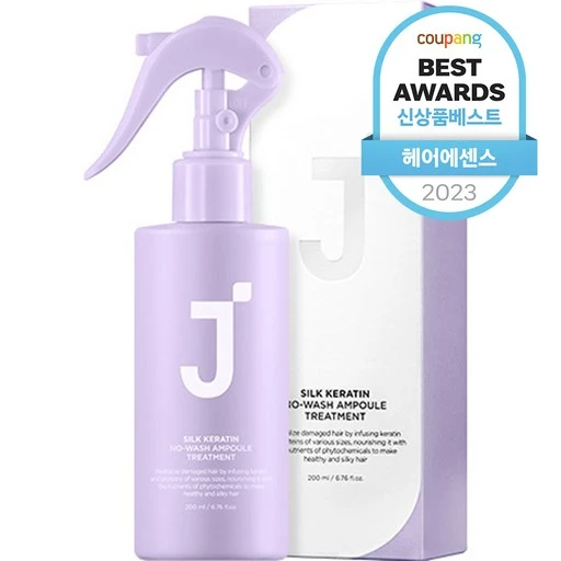 [ㅋㅍ]제이숲 실크 케라틴 노워시 앰플 트리트먼트 헤어미스트, 200ml, 1개( 9,450원, 47% 할인)